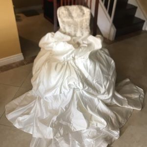 Beautiful detailed beaded wedding gown